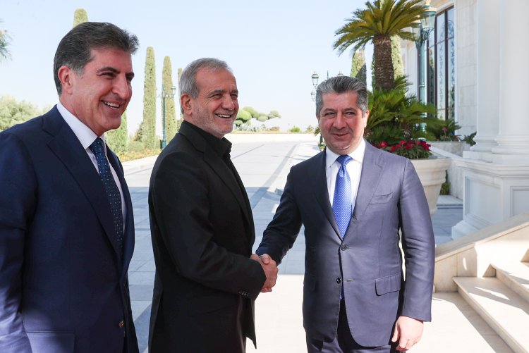 دکتر پزشکیان: به هیچ وجه در جمع برادران خود در اقلیم کردستان عراق احساس غریبگی ندارم/ نیچروان بارزانی: سفر جنابعالی به اقلیم کردستان عراق یک رویداد تاریخی و مهم است
