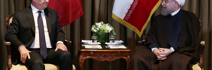  دکتر روحانی در دیدار رییس جمهور فرانسه