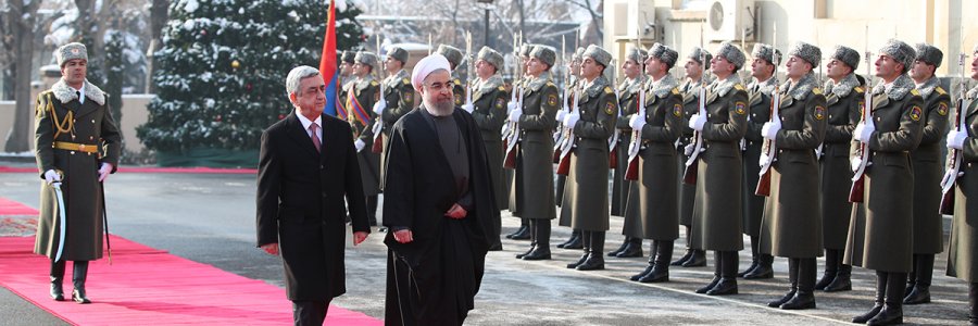 استقبال رسمی از سوی رییس جمهور ارمنستان