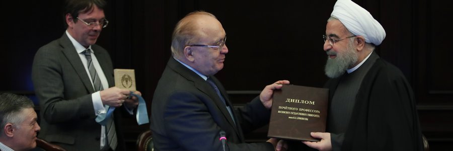 مراسم اعطای دکترای افتخاری از سوی دانشگاه دولتی مسکو