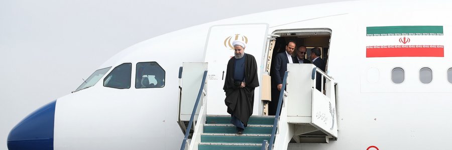 ورود دکتر روحانی به استان گیلان 