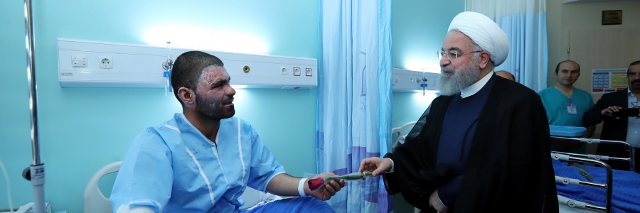 بهره‌برداری از مرکز سوانح سوختگی بیمارستان سینا تبریز با حضور دکتر روحانی
