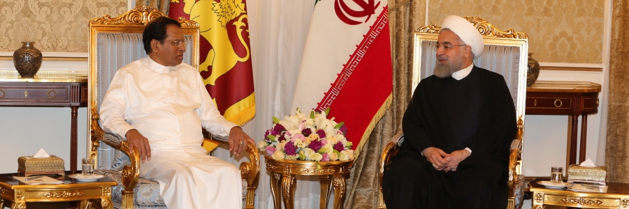 دیدار دوجانبه رییس جمهوری ایران و سریلانکا