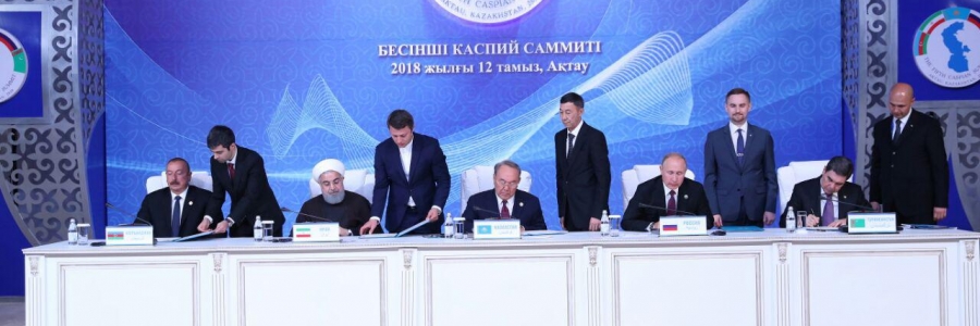 امضای اسناد همکاری‌های راهبردی و اقتصادی میان سران کشورهای ساحلی دریای خزر

