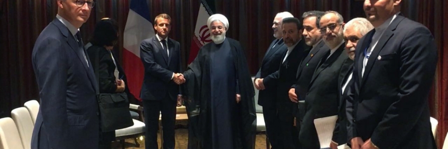 دیدار رییس جمهور فرانسه با دکتر روحانی