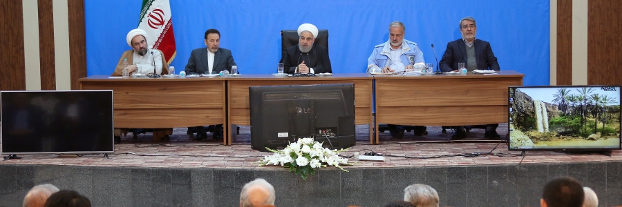 رئیس جمهور در جلسه شورای هماهنگی مدیریت بحران استان سیستان و بلوچستان
