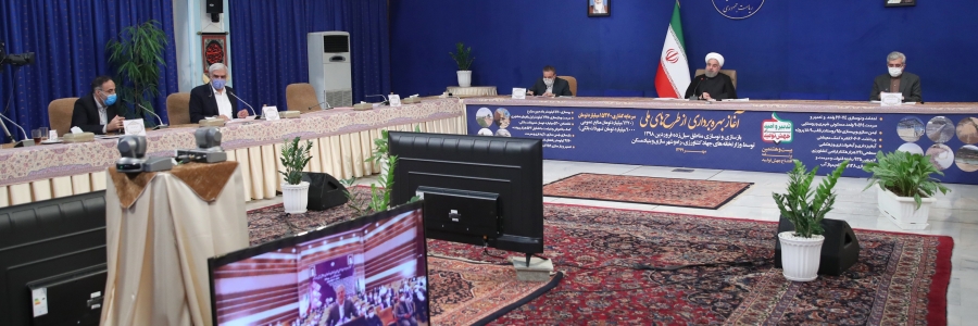 مراسم افتتاح طرح‌های ملی نوسازی و بازسازی مناطق سیل‌زده سال 98