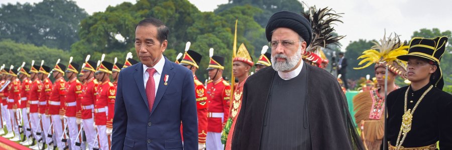 استقبال رسمی جوکو ویدودو از دکتر رئیسی در کاخ ریاست جمهوری شهر بوگور