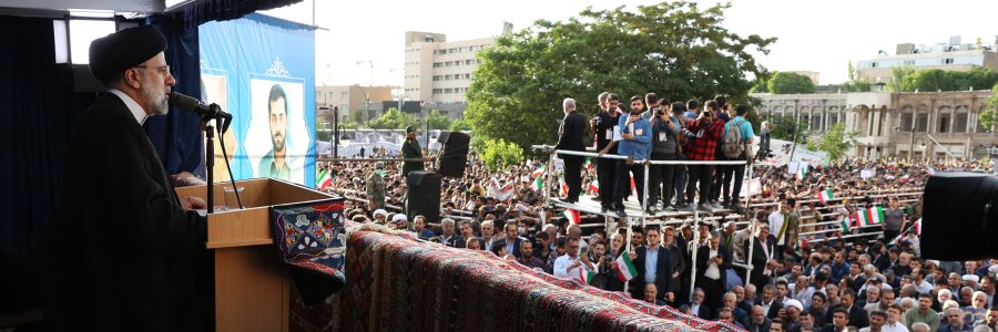 حضور دکتر رئیسی در اجتماع باشکوه مردم تبریز