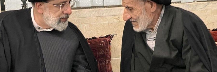 دکتر رئیسی با حضور در منزل آیت‌الله عبادی درگذشت همسر ایشان را تسلیت گفت
