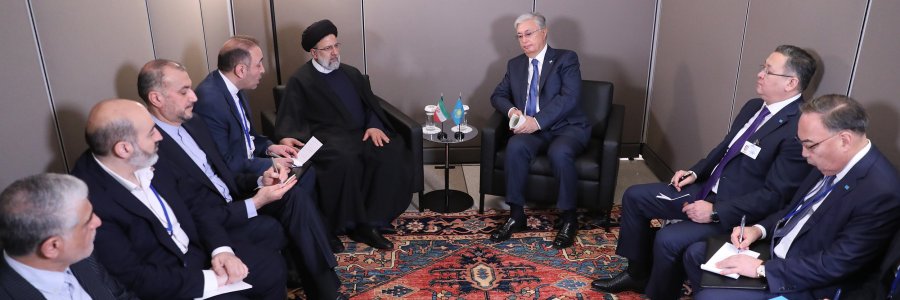 دیدار روسای جمهور ایران و قزاقستان