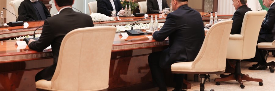 دیدار روسای جمهور ایران و ازبکستان