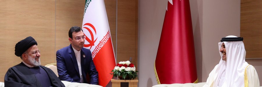 دیدار امیر قطر با رئیس جمهور