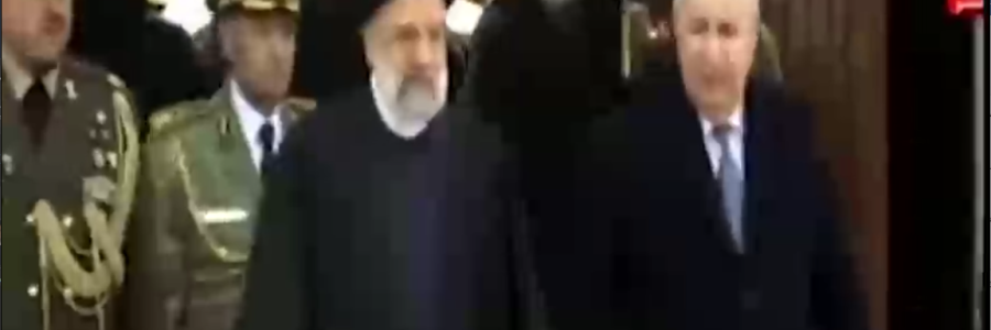 استقبال رسمی رئیس‌جمهور الجزایر از آیت‌الله رئیسی در کاخ ریاست جمهوری الجزایر