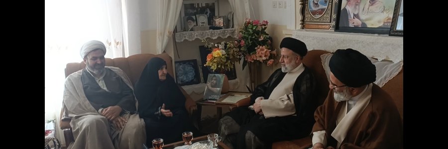دیدار دکتر رئیسی با مادر شهیدان طوسی و مادربزرگ شهید مدافع حرم محمدرضا دهقان