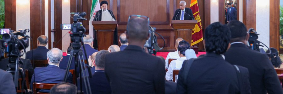 نشست خبری مشترک با رییس جمهور سریلانکا