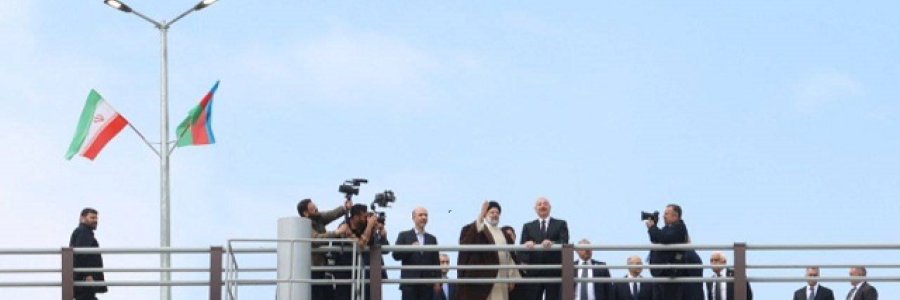 بازدید مشترک روسای جمهور ایران و آذربایجان از سد قیز قلعه‌سی