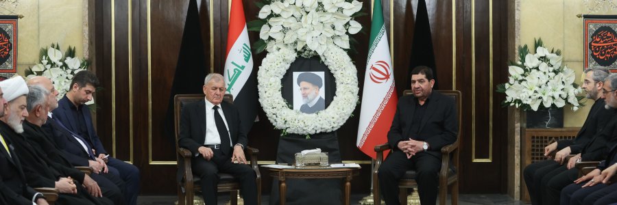 دکتر مخبر: از برجسته‌ترین موفقیت‌های آیت الله رئیسی ارتقای روابط ایران با کشورهای اسلامی، همسایه و همسو بود/ دکتر رئیسی در بر هم زدن معادلات قدرت جهانی به نفع جریان مقاومت نقش محوری داشت/ راهبرد جمهوری اسلامی در قبال عراق با قوت ادامه خواهد یافت/ عبدالطیف رشید: آیت الله رئیسی حقیقتاً حامی و پشتیبان دولت و ملت عراق بود/ شهادت ایشان برای ملت عراق بلکه کل منطقه مصیبتی بزرگ و جبران‌ناپذیر است/ بر استمرار و ارتقای همکاری‌ها با جمهوری اسلامی ایران تأکید داریم
