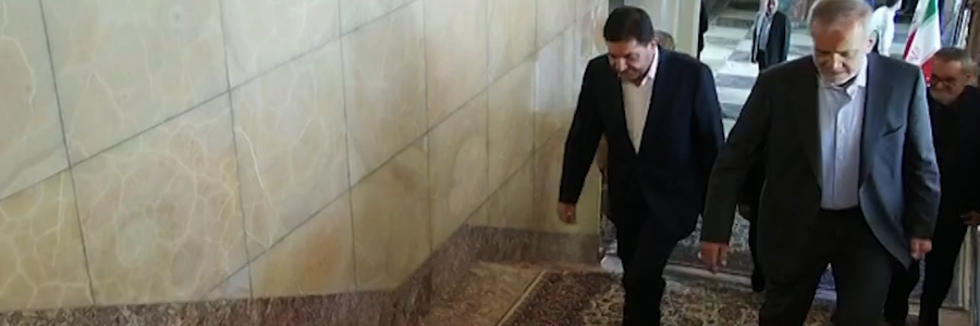 تحویل دفتر رئیس‌جمهور به مسعود پزشکیان/ رئیس‌جمهور در محل کار مستقر شد