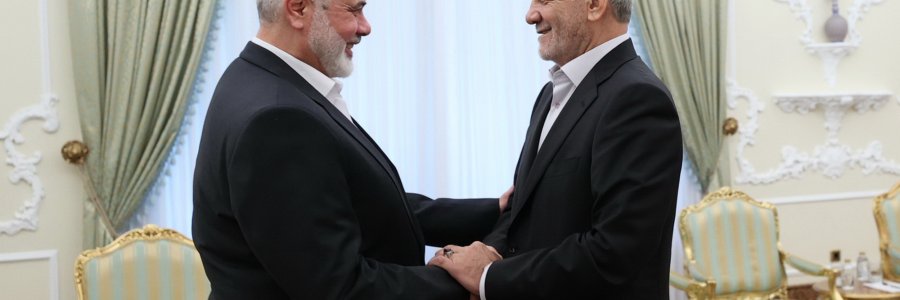 دیدار رئیس دفتر سیاسی حماس با رئیس جمهور