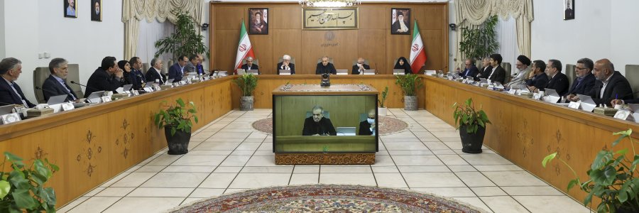 اولین جلسه هیئت دولت پس از کسب رای اعتماد وزراء از مجلس