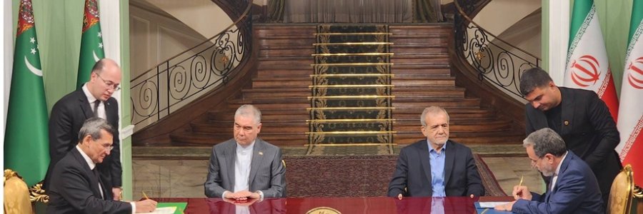 امضای 4 سند همکاری مشترک میان مقامات ایران و ترکمنستان
