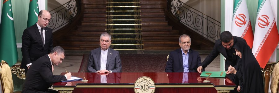 رئیس جمهور در نشست مطبوعاتی مشترک با رهبر ملی ترکمنستان و امضاء  4 سند همکاری دو کشور