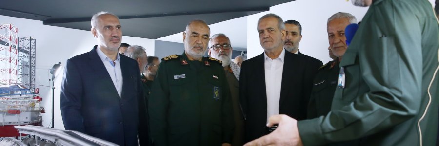 بازدید رئیس‌جمهور از قرارگاه سازندگی خاتم الانبیاء (ص) سپاه پاسداران انقلاب اسلامی