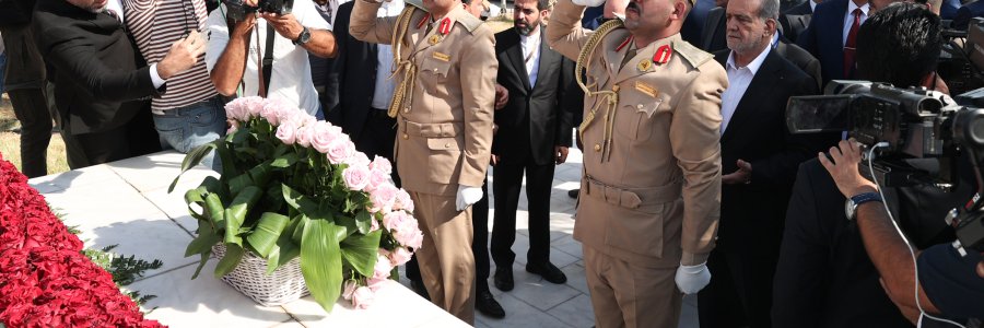 ادای احترام به فرماندهان فقید مقاومت، شهیدان سلیمانی و المهندس