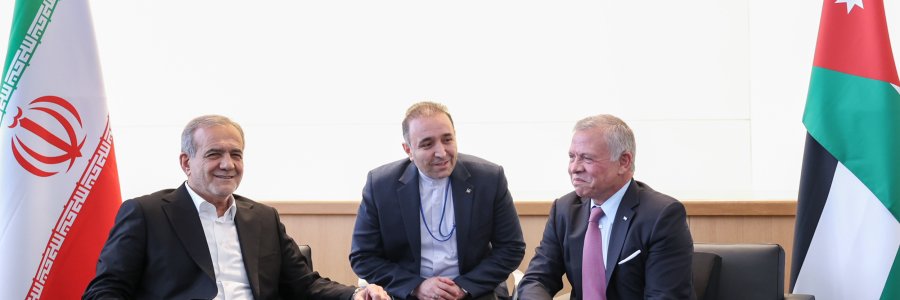 دیدار پادشاه اردن با رئیس جمهور