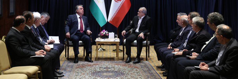 دیدار روسای جمهور ایران و تاجیکستان