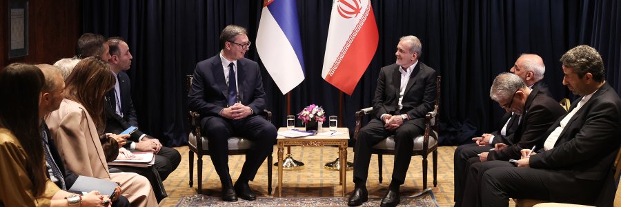 دیدار روسای جمهور ایران و صربستان
