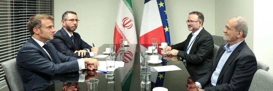 دیدار روسای جمهور ایران و فرانسه