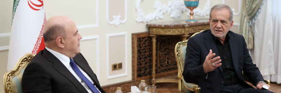 دیدار نخست وزیر روسیه با دکتر پزشکیان