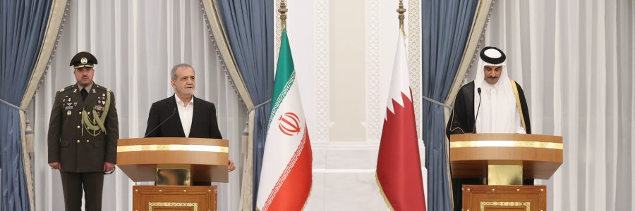  نشست مطبوعاتی مشترک با امیر قطر