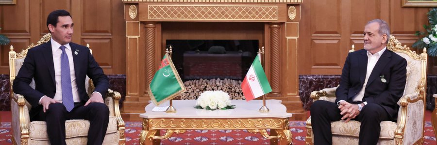 دیدار روسای جمهور ایران و ترکمنستان