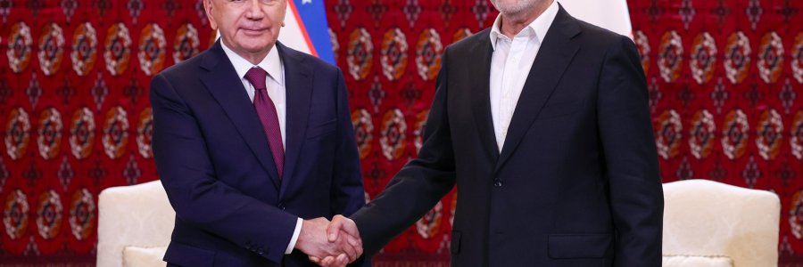 دیدار روسای جمهور ایران و ازبکستان