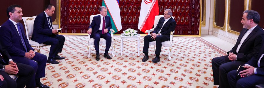 دیدار روسای جمهور ایران و ازبکستان
