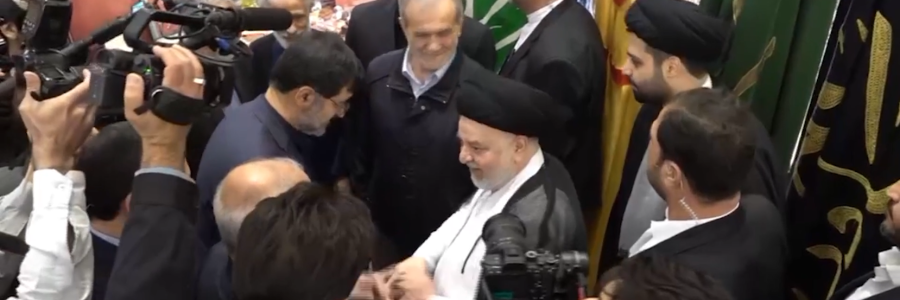 دیدار دکتر پزشکیان با نماینده آیت‌الله سیستانی در ایران
