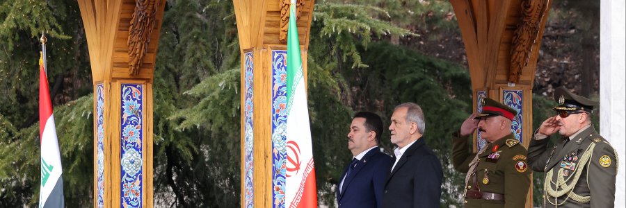 مراسم استقبال رسمی از نخست وزیر عراق