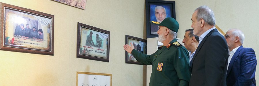 بازدید دکتر پزشکیان از یادمان شهدای گمنام و ستاد فرمادهی قرارگاه مرکزی کربلا