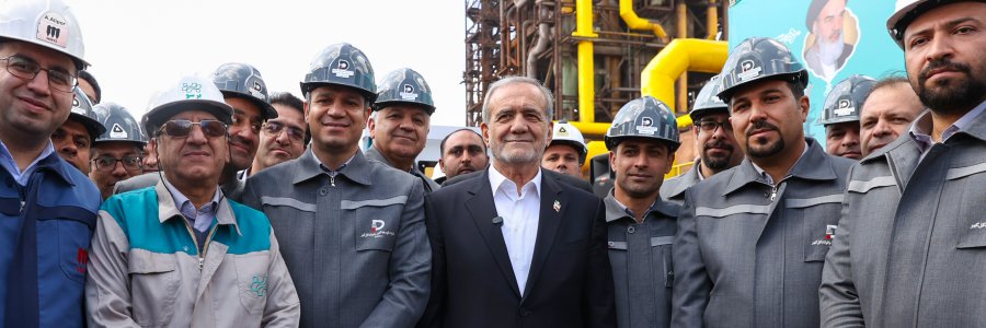 دکتر پزشکیان کارخانه احیا مستقیم مگامدول طوبی را افتتاح کرد