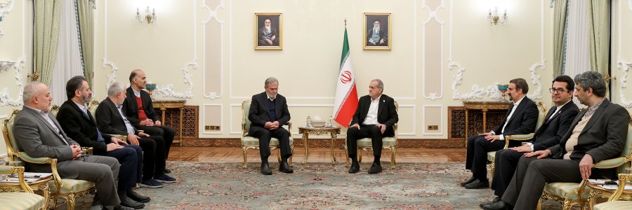 دیدار دبیرکل جنبش جهاد اسلامی فلسطین با رئیس جمهور