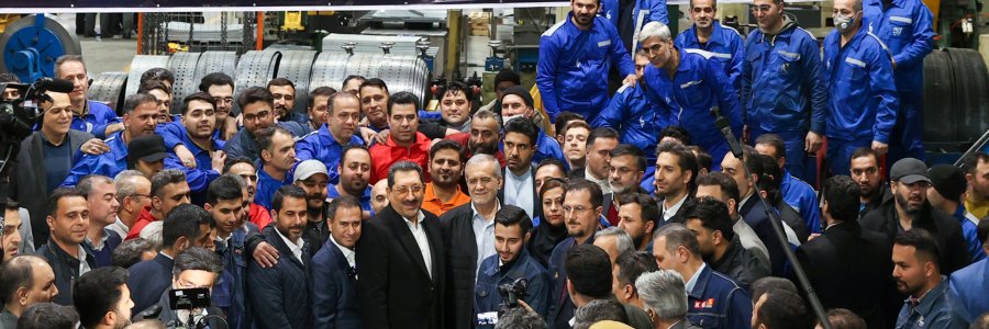 بازدید رئیس جمهور از دو شرکت تولیدی در شهرک صنعتی پرند