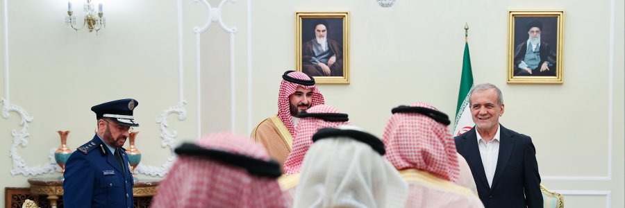 دیدار وزیر دفاع عربستان با رئیس جمهور