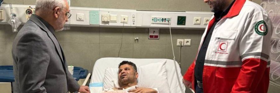 عيادت دکتر حاجی میرزایی از مصدومان حمله رژيم صهيونيستي به صدا و سیما