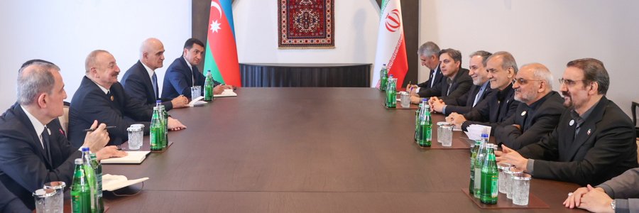 دیدار روسای جمهور ایران و آذربایجان