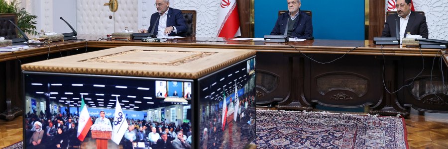 مراسم افتتاح طرح انتقال آب دریا به فلات مرکزی