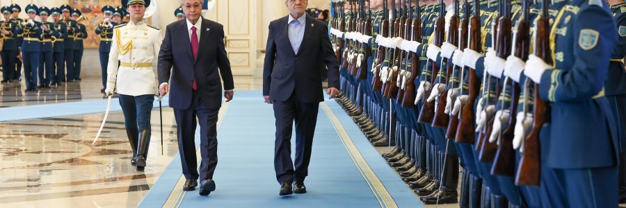 استقبال رسمی رئیس جمهور قزاقستان از دکتر پزشکیان