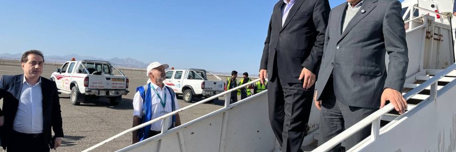 ورورد معاون اجرایی رئیس‌جمهور به شهر بم